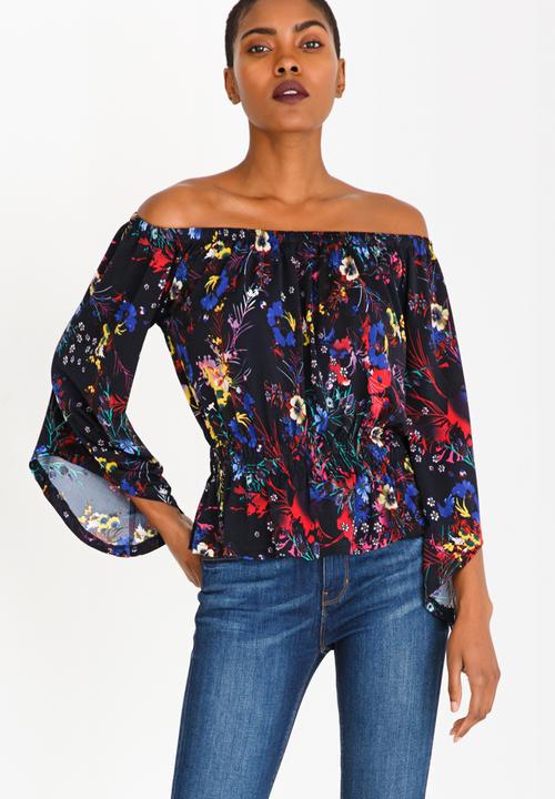 SISSY BOY - All-over Print Bardot Blouse Multi-colour