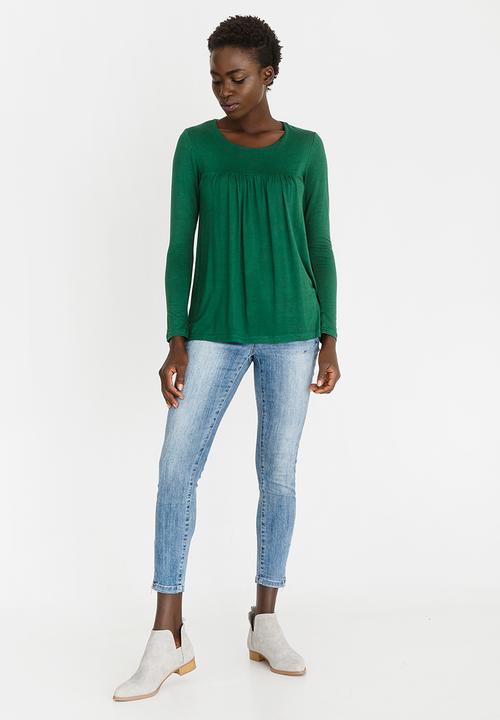 edit - Baby Doll Top Green