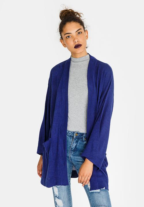 Blue Speckle Organic Knitted Kimono Cardigan main image 0