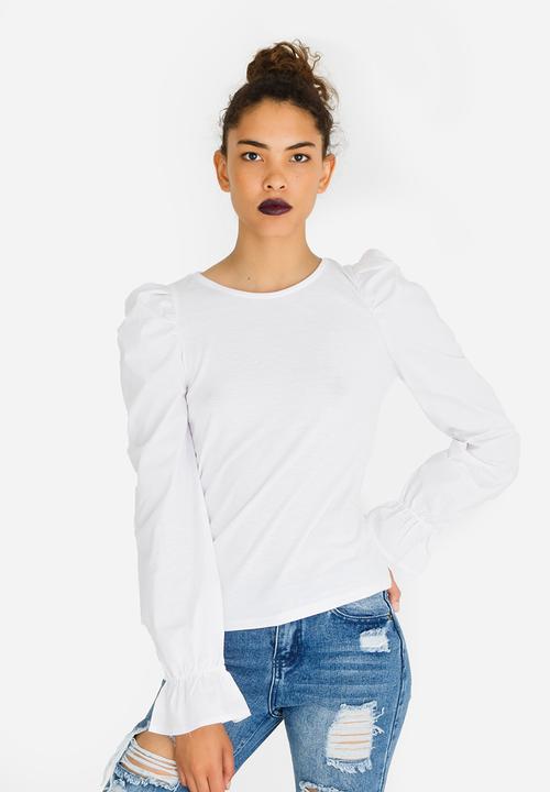 STYLE REPUBLIC - Structured Sleeve T-shirt White