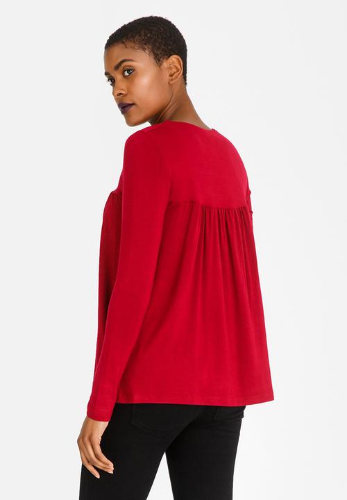 edit - Baby Doll Top Burgundy