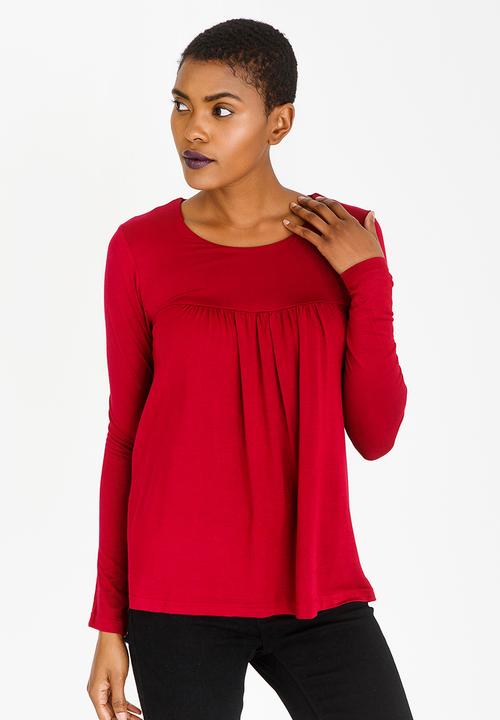 edit - Baby Doll Top Burgundy