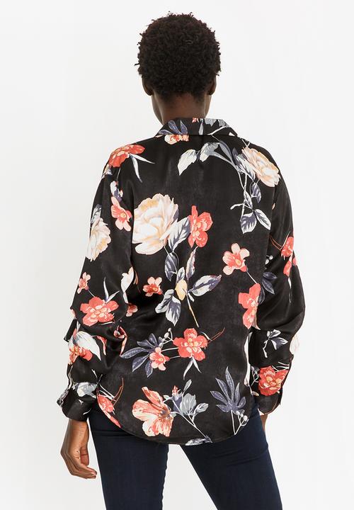 edit - Sleeve Detail Blouse Black