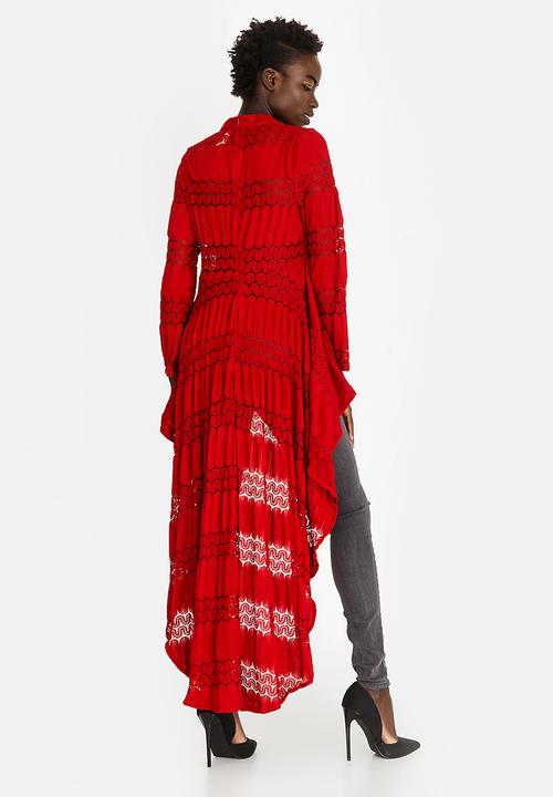 Revenge - Drape Detail Top Red