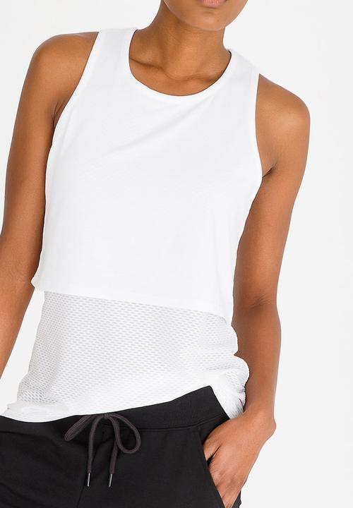 New Balance  - Sports Layered Tank Top White