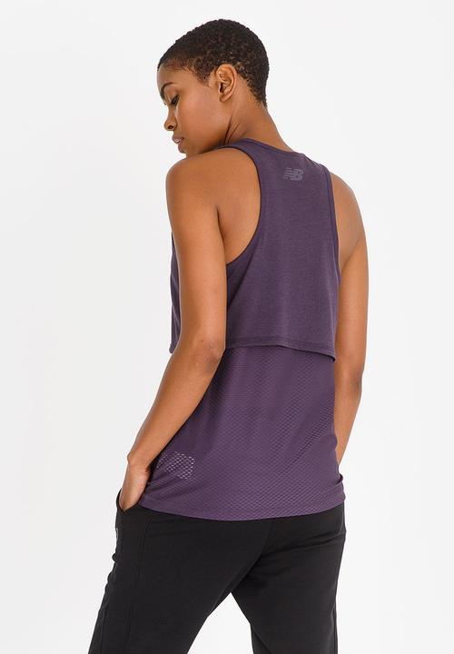 New Balance  - Sports Layered Tank Top Mid Purple