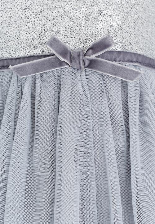 Pop Candy - Sequin Dress Pale Grey