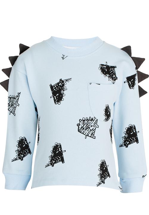 Pop Candy - Monster Sweater Pale Blue