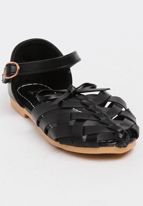 Pop Candy - Girls Cage Sandal Black