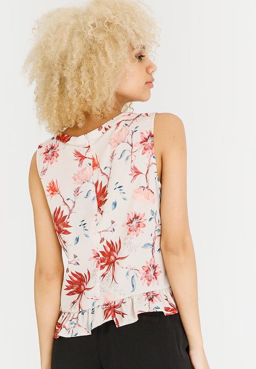 ONLY - Kiss Frill Top Mid Pink