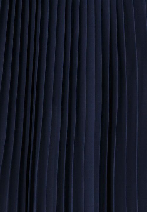STYLE REPUBLIC - Pleated Midi Skirt Navy