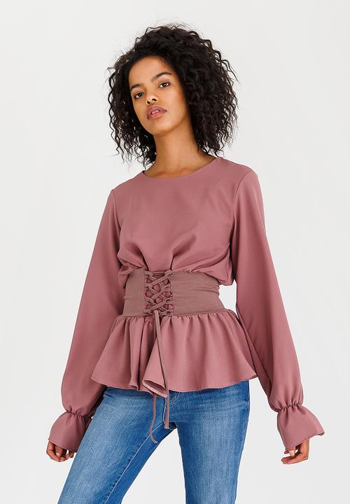 STYLE REPUBLIC - Corset Inspired Top Pale Purple