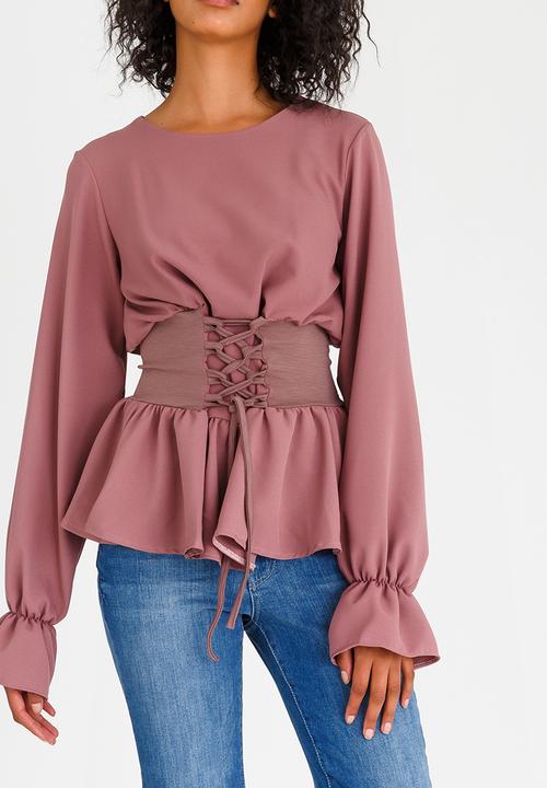 STYLE REPUBLIC - Corset Inspired Top Pale Purple