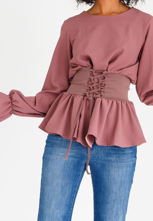 STYLE REPUBLIC - Corset Inspired Top Pale Purple