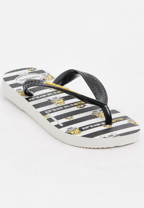 Havaianas - Kids minions  sandals - black and white