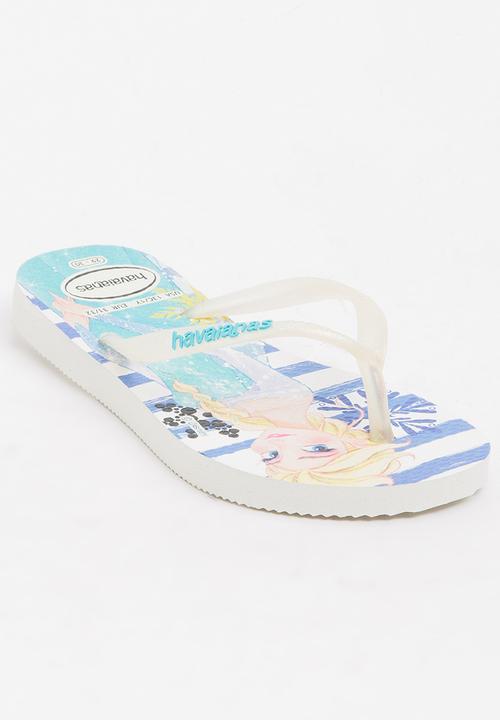 Havaianas - Kids slim frozen - white & blue