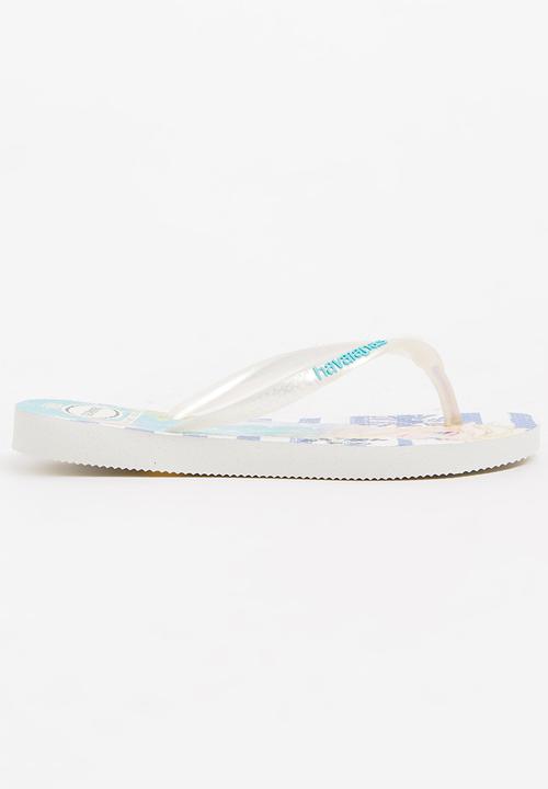 Havaianas - Kids slim frozen - white & blue