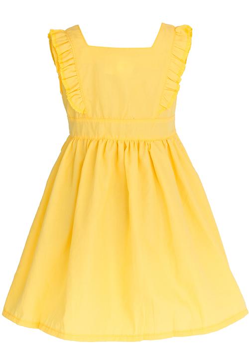 Pop Candy - Button Detail Dress Yellow