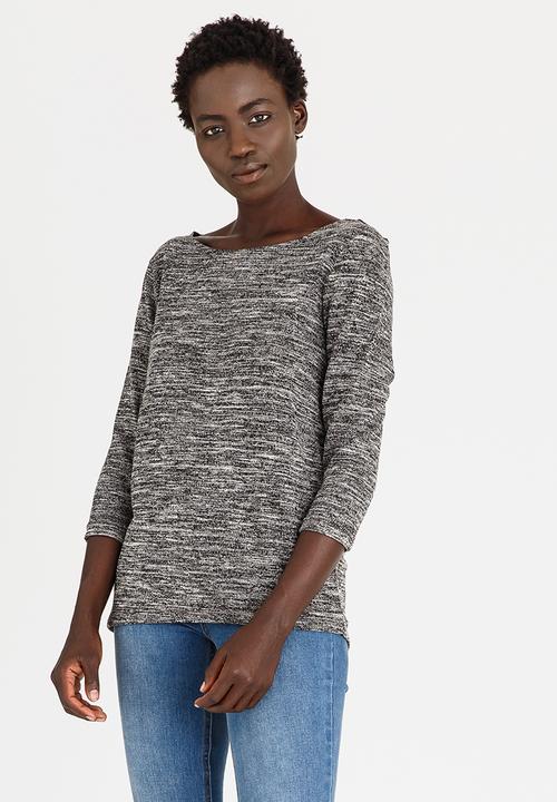 ONLY - Izzie Back Detail Top Black
