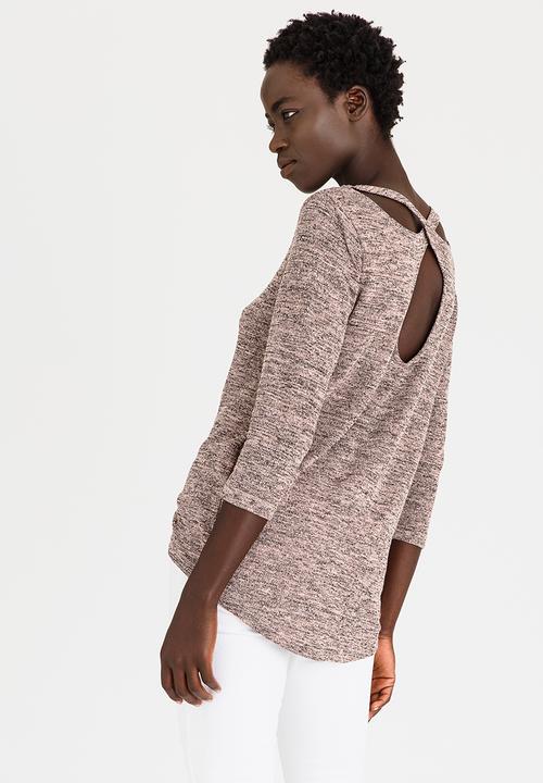 ONLY - Izzie Back Detail Top Mid Pink