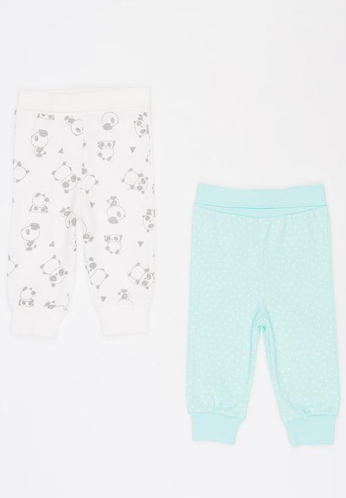 Baby Corner - 2 Pack Panda Pants Multi-colour