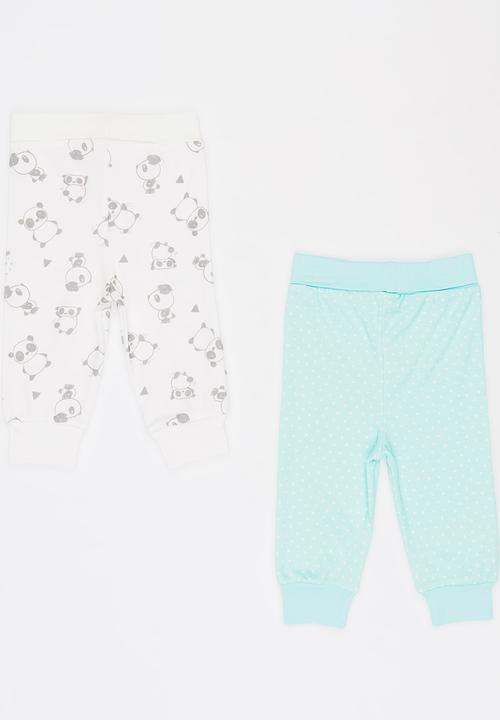 Baby Corner - 2 Pack Panda Pants Multi-colour