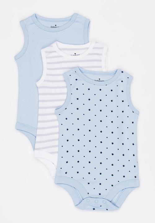 MINOTI - Basic 3 Pack Bodysuit Vests Multi-colour
