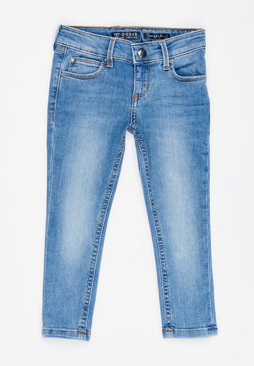 GUESS - Light Wash Skinny Jeans, Pale Blue