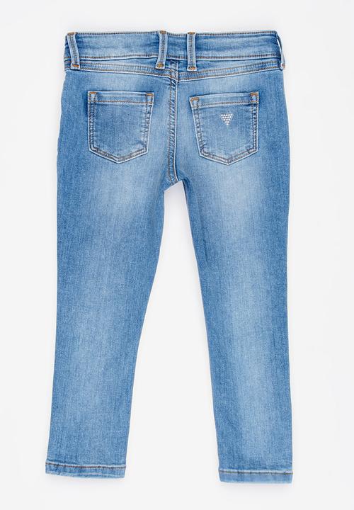GUESS - Light Wash Skinny Jeans, Pale Blue