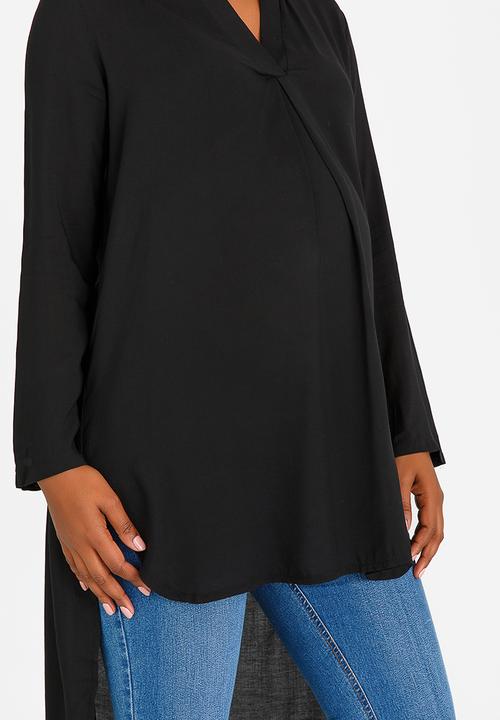 edit Maternity - Longer Length Shirt Black