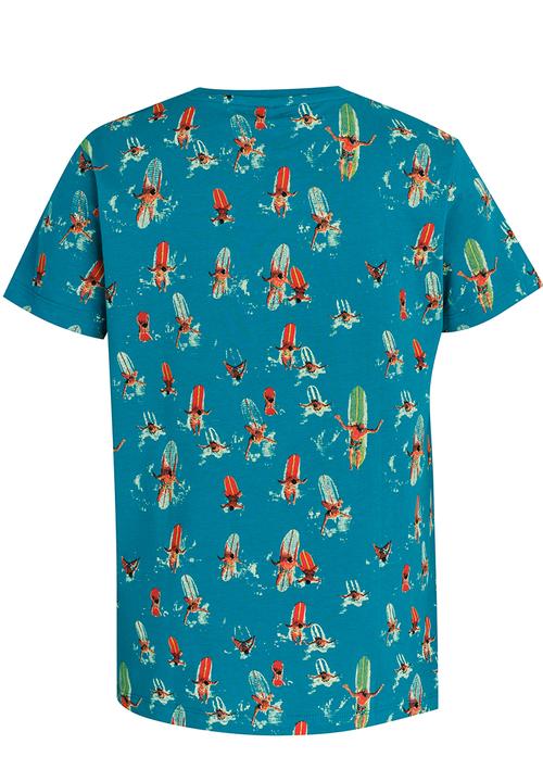 Name It - Boys Short Sleeve Printed Tee Dark Green