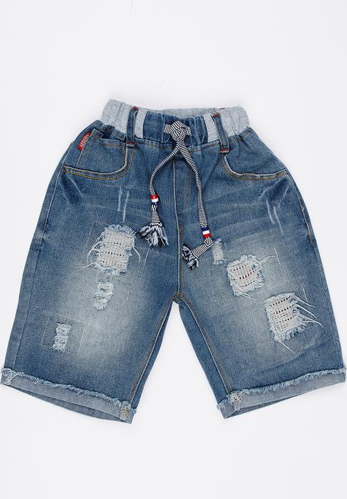 Pop Candy - Boys Denim Short Pale Blue