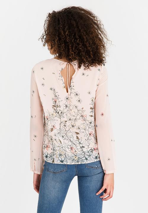 Vero Moda - Lea Long Sleeve Blouse Peach