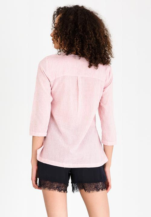 Vero Moda - Abby 3/4 Sleeve Top Pale Pink