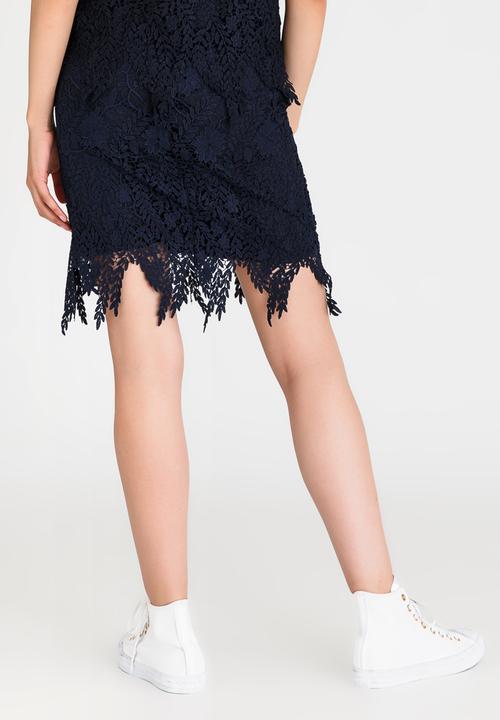 Vero Moda - Flora Lace Skirt Navy