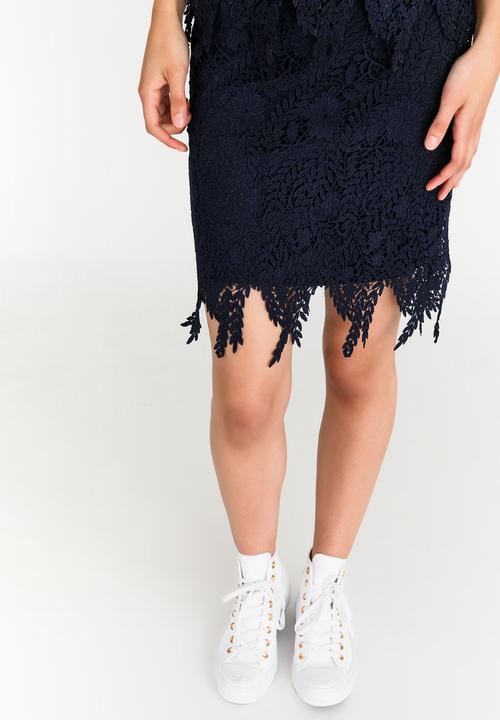 Vero Moda - Flora Lace Skirt Navy