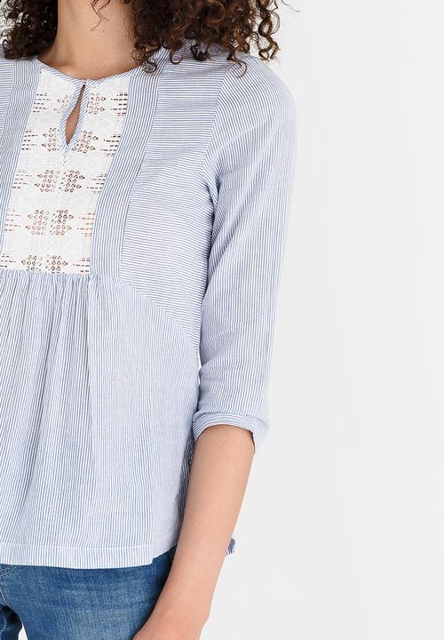 Vero Moda - Abby 3/4 Sleeve Top Pale Blue