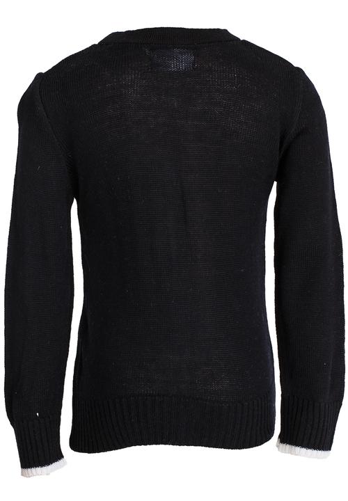 See-Saw - Cardi with Frill Detail Black and White