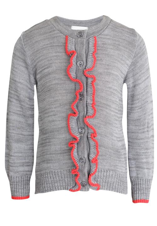 See-Saw - Cardi with Frill Detail Multi-colour