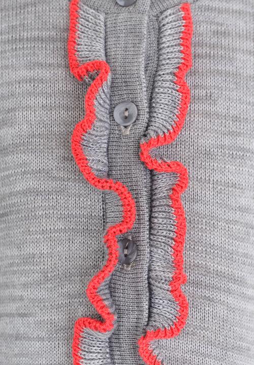 See-Saw - Cardi with Frill Detail Multi-colour