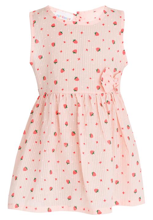Pop Candy - Printed  Dress Pale Pink