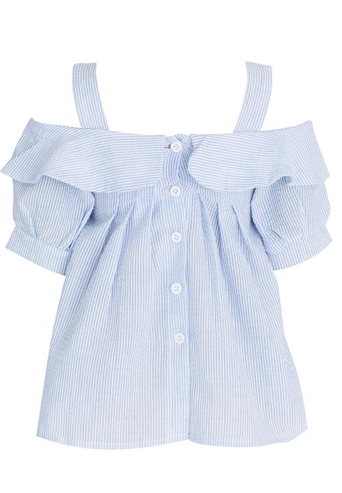 Pop Candy - Ruffle Blouse Blue
