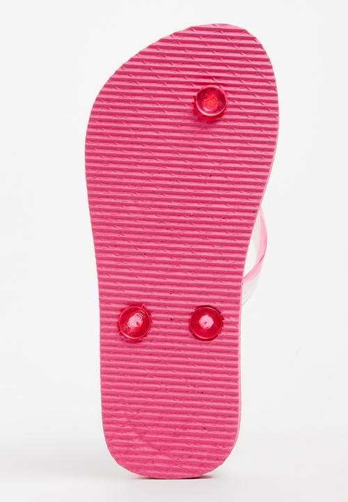 Pop Candy - Printed Flip Flops Mid Pink