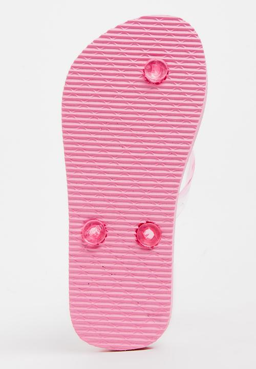 Pop Candy - Printed Flip Flops Pale Pink
