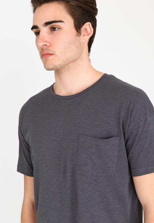 Only & Sons - Semuel Reg Drop Shoulder Tee Dark Grey