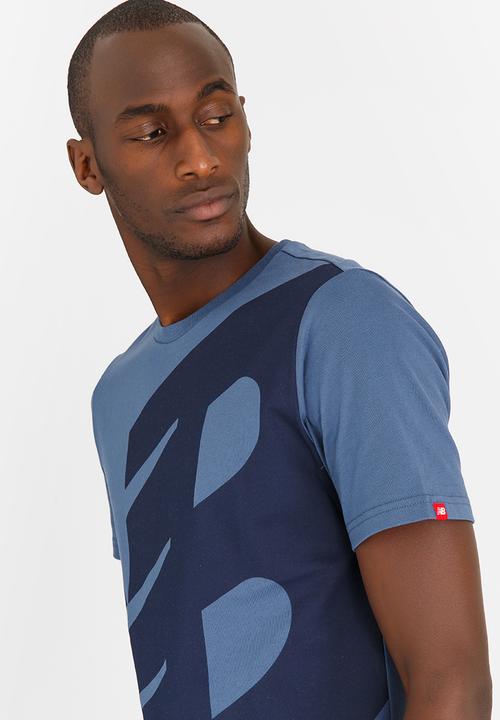 New Balance  - Essentials Logo Tee Blue