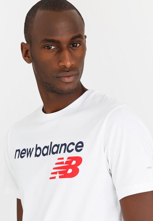 New Balance  - Athletics Main Logo Tee White