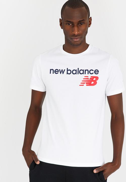 New Balance  - Athletics Main Logo Tee White