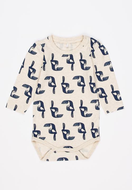 Name It - Printed Bodysuit Stone
