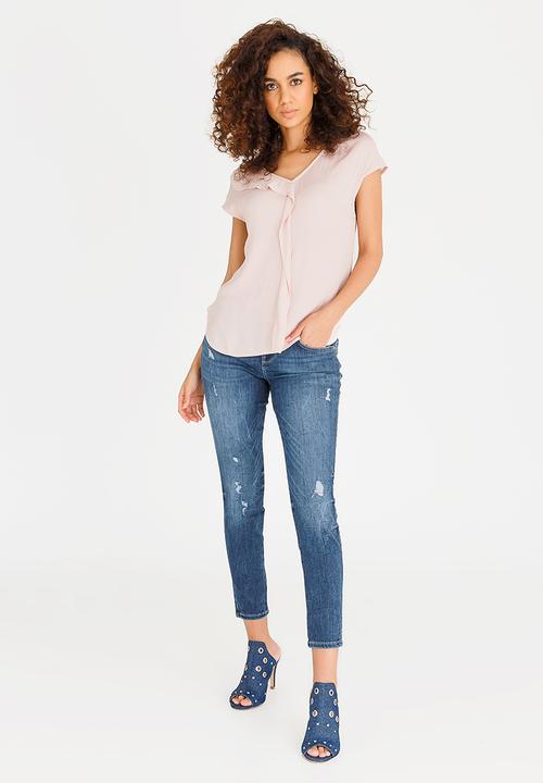 Vero Moda - Abby Cap Sleeve Top Pale Pink
